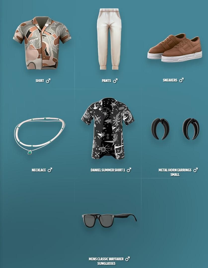 Галерея мода Мужской сет одежды Daniel Set #1